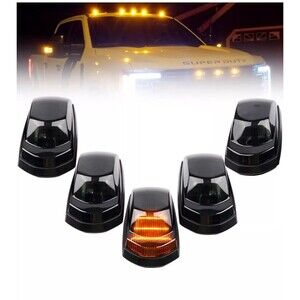 Ford F250 F350 Amber LED Cab Roof Marker Lights Smoked 2017-22 Super Duty